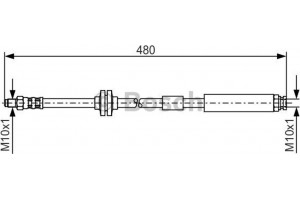 Bosch Ελαστικός Σωλήνας Φρένων - 1 987 476 824