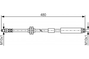 Bosch Ελαστικός Σωλήνας Φρένων - 1 987 476 824