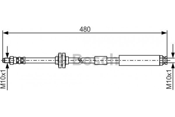 Bosch Ελαστικός Σωλήνας Φρένων - 1 987 476 824