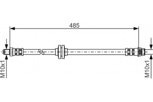 Bosch Ελαστικός Σωλήνας Φρένων - 1 987 476 827
