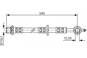 Bosch Ελαστικός Σωλήνας Φρένων - 1 987 476 834