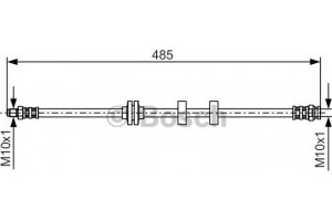 Bosch Ελαστικός Σωλήνας Φρένων - 1 987 476 860