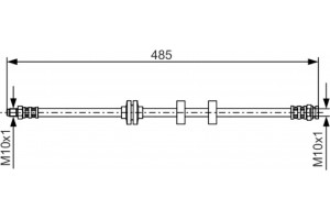 Bosch Ελαστικός Σωλήνας Φρένων - 1 987 476 860