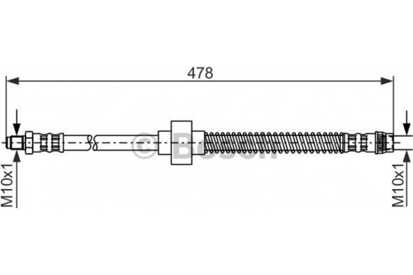 Bosch Ελαστικός Σωλήνας Φρένων - 1 987 476 868