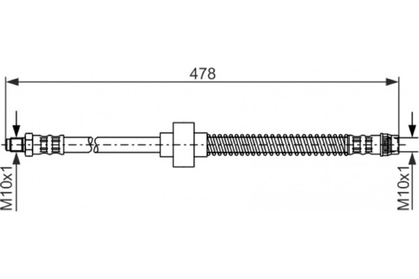 Bosch Ελαστικός Σωλήνας Φρένων - 1 987 476 868