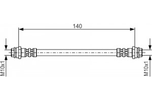 Bosch Ελαστικός Σωλήνας Φρένων - 1 987 476 952