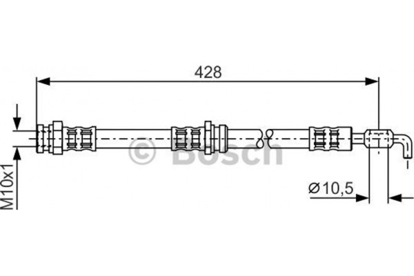 Bosch Ελαστικός Σωλήνας Φρένων - 1 987 476 966