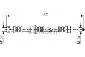 Bosch Ελαστικός Σωλήνας Φρένων - 1 987 476 971