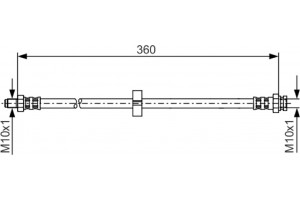 Bosch Ελαστικός Σωλήνας Φρένων - 1 987 481 002