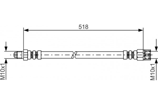 Bosch Ελαστικός Σωλήνας Φρένων - 1 987 481 007