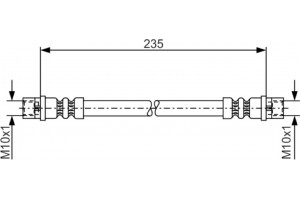 Bosch Ελαστικός Σωλήνας Φρένων - 1 987 481 008