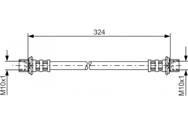 Bosch Ελαστικός Σωλήνας Φρένων - 1 987 481 016