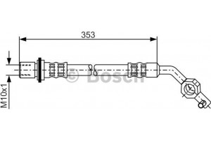 Bosch Ελαστικός Σωλήνας Φρένων - 1 987 481 036