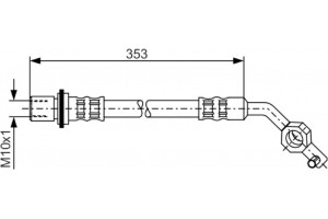 Bosch Ελαστικός Σωλήνας Φρένων - 1 987 481 036