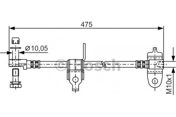 Bosch Ελαστικός Σωλήνας Φρένων - 1 987 481 045