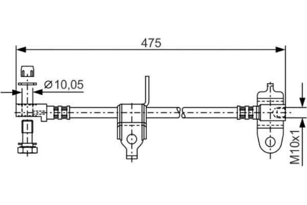 Bosch Ελαστικός Σωλήνας Φρένων - 1 987 481 045