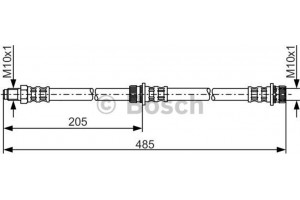 Bosch Ελαστικός Σωλήνας Φρένων - 1 987 481 055