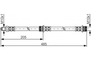 Bosch Ελαστικός Σωλήνας Φρένων - 1 987 481 055