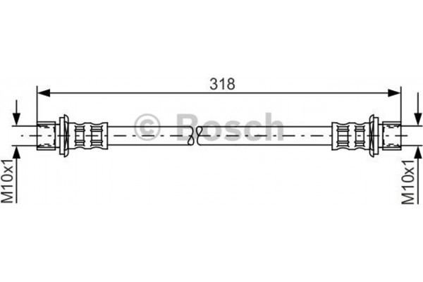 Bosch Ελαστικός Σωλήνας Φρένων - 1 987 481 062