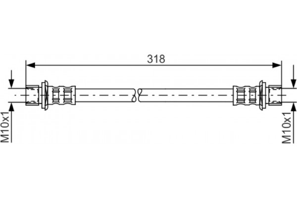 Bosch Ελαστικός Σωλήνας Φρένων - 1 987 481 062