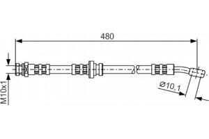 Bosch Ελαστικός Σωλήνας Φρένων - 1 987 481 065
