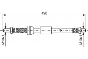 Bosch Ελαστικός Σωλήνας Φρένων - 1 987 481 069