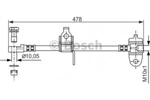 Bosch Ελαστικός Σωλήνας Φρένων - 1 987 481 070