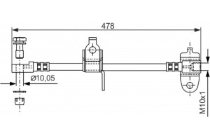 Bosch Ελαστικός Σωλήνας Φρένων - 1 987 481 070