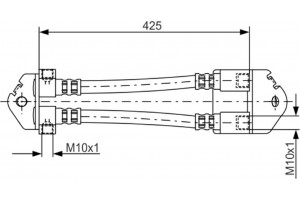 Bosch Ελαστικός Σωλήνας Φρένων - 1 987 481 073