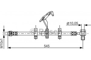 Bosch Ελαστικός Σωλήνας Φρένων - 1 987 481 078