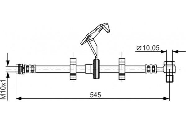 Bosch Ελαστικός Σωλήνας Φρένων - 1 987 481 078