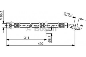 Bosch Ελαστικός Σωλήνας Φρένων - 1 987 481 134