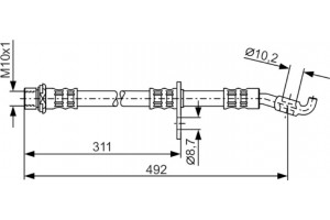 Bosch Ελαστικός Σωλήνας Φρένων - 1 987 481 134
