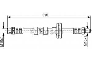 Bosch Ελαστικός Σωλήνας Φρένων - 1 987 481 157