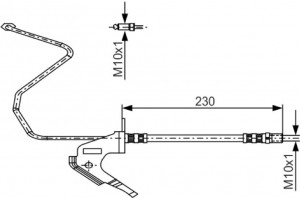 Bosch Ελαστικός Σωλήνας Φρένων - 1 987 481 161
