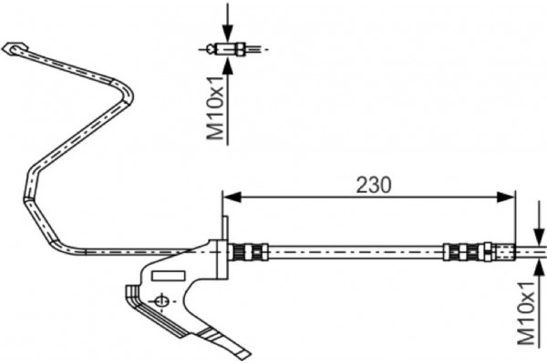 Bosch Ελαστικός Σωλήνας Φρένων - 1 987 481 161