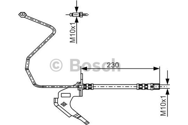 Bosch Ελαστικός Σωλήνας Φρένων - 1 987 481 162