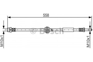 Bosch Ελαστικός Σωλήνας Φρένων - 1 987 481 182