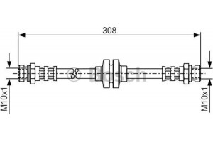 Bosch Ελαστικός Σωλήνας Φρένων - 1 987 481 185