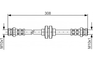 Bosch Ελαστικός Σωλήνας Φρένων - 1 987 481 185