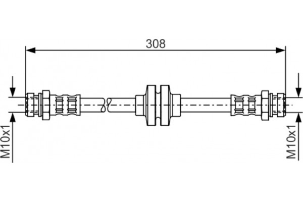 Bosch Ελαστικός Σωλήνας Φρένων - 1 987 481 185