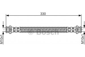 Bosch Ελαστικός Σωλήνας Φρένων - 1 987 481 254