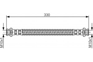 Bosch Ελαστικός Σωλήνας Φρένων - 1 987 481 254