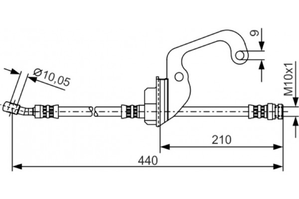 Bosch Ελαστικός Σωλήνας Φρένων - 1 987 481 364
