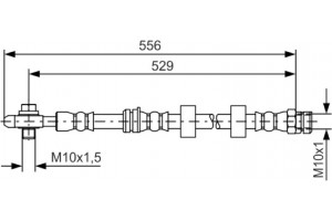 Bosch Ελαστικός Σωλήνας Φρένων - 1 987 481 375