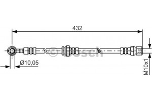 Bosch Ελαστικός Σωλήνας Φρένων - 1 987 481 383
