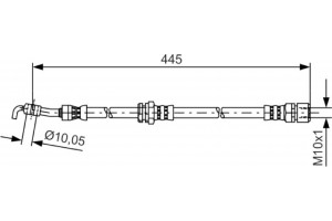 Bosch Ελαστικός Σωλήνας Φρένων - 1 987 481 386