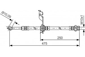 Bosch Ελαστικός Σωλήνας Φρένων - 1 987 481 393