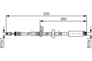Bosch Ελαστικός Σωλήνας Φρένων - 1 987 481 395