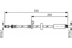 Bosch Ελαστικός Σωλήνας Φρένων - 1 987 481 395